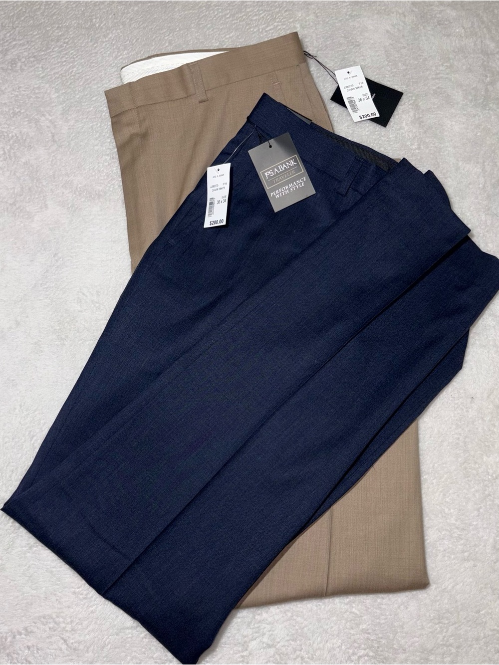 JoS. A. Bank Men's Lot of 2 Traveler Tailored Fit Wool Pants 36W x 34L